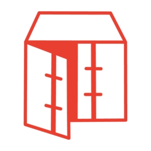 Illustration eines Container. Ansicht von vorne.